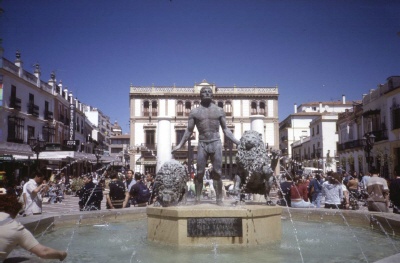 Statue of Daniel in Plaza Soccorro, Ronda