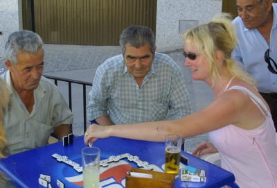 Dominoes with the locals.