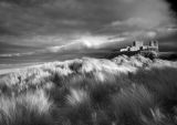 Bamburgh Castle Black and White