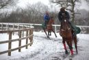 Ian Williams' racing string exercise during a snowfall.