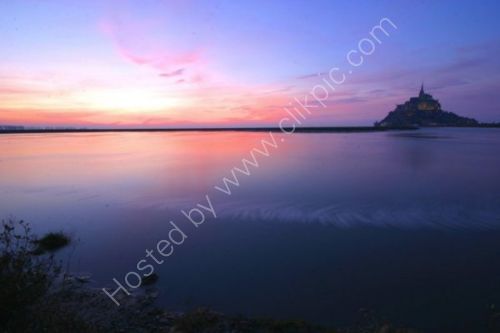 Just after sunset at Mont St, Michel.
