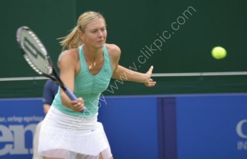 Maria Sharapova in action at the DFS Classic tennis tournament.
