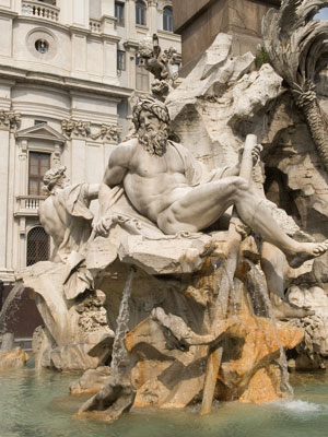 The Four Winds Fountain Piazza Novona Italy 0606DIT