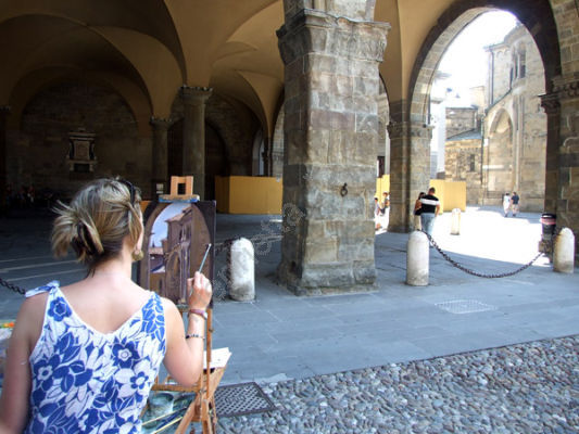 Painting in Bergamo, Italy