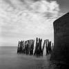 Wall and posts.