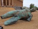 Bronze Statue at Other End of Doric Temple of Concord