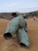 Bronze Statue at Other End of Doric Temple of Concord