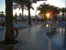 Sunset over Aqaba Intercontinental Hotel Pool