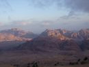 Sunrise over Wadi Musa from Panorama Hotel, Petra