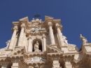 Detail of Facade to Cathedral, Piazza Duomo, Ortygia Island, Siracusa