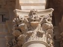 Detail of Carving on Columns of Cathedral, Piazza Duomo, Ortygia Island, Syracusa