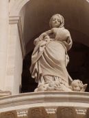 Statue on Cathedral Facade, Piazza Duomo, Ortygia Island, Syracusa