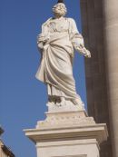 Statue infront of Cathedral, Piazza Duomo, Ortygia Island, Syracusa