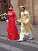 Vietnamese Couple in Traditional Dress