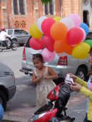 Vietnamese Girl with Balloons