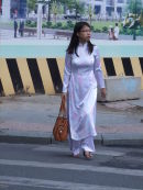 Vietnamese Lady in Traditional Dress
