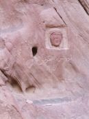 Carving on Sandstone Rock, Wadi Rum