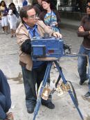 Black & White Photographer, Plaza Armas, Havana