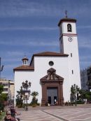 Church in main plazza of Fuegirola, Spain