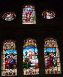 Stainglassed Window in the Cathedral, Malaga, Spain