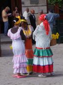 Traditional Cuban Ladies Dresses, Cathedral Square, Havana