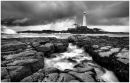 St Mary's Lighthouse B&W