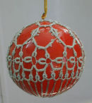 AC302 Papier-mâché and Tatted Christmas Bauble