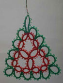 AC38T  Tatted Christmas Tree Decoration