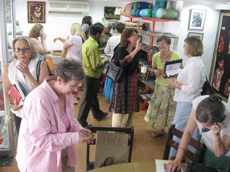 Coffee,chatting and lots of good shopping.