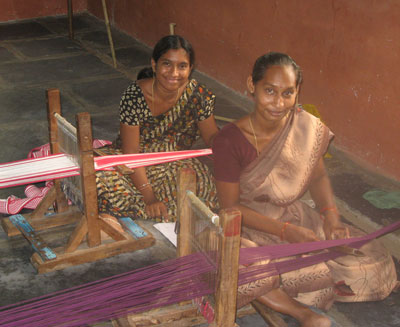 Krupa and Esther, Bethany Leprosy Colony Weavers