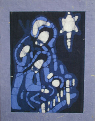 RTU 123/17C Batik Christmas Card