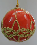 AC42 Papier-mâché and Tatted Christmas Bauble