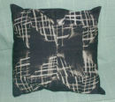 BLM393 Black shibori cushion cover