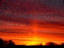 Beautiful winter sunrise over English countryside
