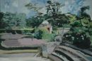 The Gardens at Luton Hoo, England. Watercolour and Gouache