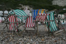Windswept deckchairs