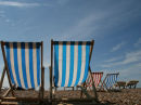 Deckchairs on Brighton beach