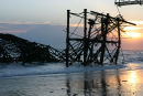 Sunset behind West Pier, Brighton