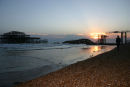Sunset behind West Pier, Brighton