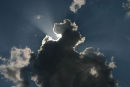 Sun behind cloud