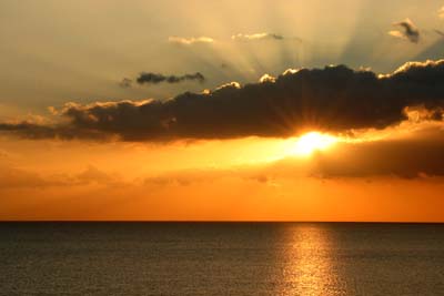 Sunset from Chesil Beach near Abbotsbury