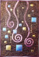 Marjolijn's super piece from the Netherlands made from a Klimt kit she bought at The Festival of Quilts
