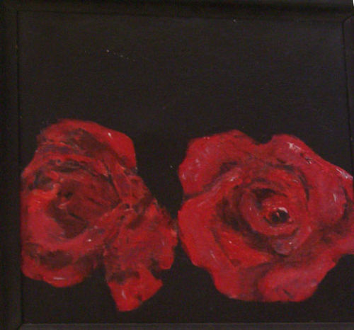 red roses 1 10x10ins
oil on canvas
