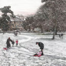 Sledging before school