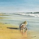 Child washing feet