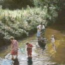 Fishing for minnows, Late summer 
