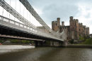 Conwy Castle and Conwy Suspension Bridge, North Wales