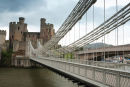 Conwy Castle and Conwy Suspension Bridge, North Wales