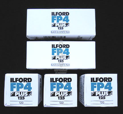ILFORD FP4 PLUS 120 SIZE ROLL FILM X 5 ROLLS �15.65