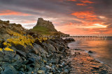 Sunrise at high tide, Holy Island